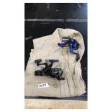 FISHING VEST & 2 REELS