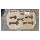 ANTIQUE BRASS SKELETON KEYS