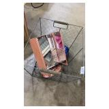 TRAVEL MIRROR & ETC IN DECORATIVE BASKET