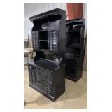 2 BLACK PAINTED ETHAN ALLEN CABINETS