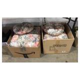 2 BOXES OF DECORATIVE PILLOWS