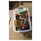 PLASTIC STORAGE TOTE OF ASST TOOLS