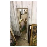 SILVER FRAMED WALL MIRROR