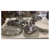 LOT OF ASST SILVERPLATE & SERVING UTENSILS