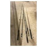 LOT OF 5 FISHING POLES