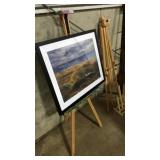 ART EASEL WITH FRAMED PRINT