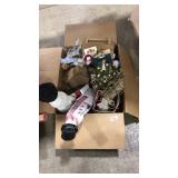 BOX OF ASST. CHRISTMAS DECOR