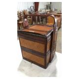 WOOD CARVED ORIENTAL PICNIC BASKET