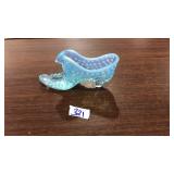 FENTON ART GLASS SLIPPER HOBNAIL
