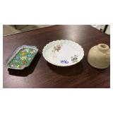 LIMOGE RING DISH & SALT GLAZED CROCK