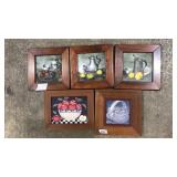 5 PC FRAMED PRIMITVE ART