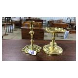 ASST BRASS CANDLESTICK HOLDERS