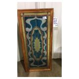 COLOR GLASS PANE WOOD FRAMED