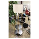 FLOOR LAMP W 3-TIER SHELVING, 67.5 IN