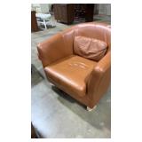 LEATHER UPHOLSTERED ARM CHAIR