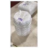 MILK GLASS LIDDED BUTTERFLY BOX