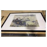 'THE EVENING VISIT' SIGNED FRAMED MILITARY PRINT