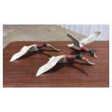 3 PC VINTAGE METAL DUCK WALL FIGURALS