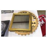 METAL FARMLAND DAIRY SIGN AND WALL MIRROR