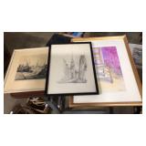 ASST FRAMED ART, HARBOR SCENES, STILL LIFE, ETC