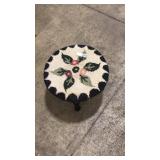 VNTG. NEEDLEPOINT FOOTSTOOL