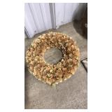 DECORATIVE SHAVED WOOD WREATH