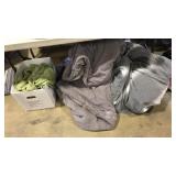 LOT OF BEDSPREADS (KING) AND LINENS