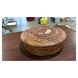 TEAK BOWL WITH ASST. ROCK COLLECTION