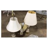 3 DECORATIVE TABLE LAMPS WITH SHADES