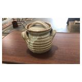LIDDED POTTERY JAR