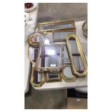 LRG COLL OF GOLD FRAMED MIRRORS