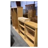 OAK 2 PC BOOK SHELVING UNIT