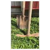 GARDEN HOE & SMALL SHOVEL