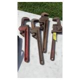 4 SMALL PIPE WRENCHES