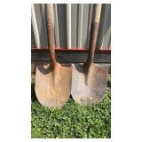2 ROUND POINT SHOVELS