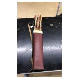 ARROW QUIVER WITH ASST. WOODEN ARROWS