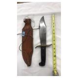 WESTERN BOWIE FIXED BLADE KNIFE WITH SHEATH