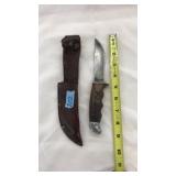 SCHRADE-WALDEN 147 FIXED BLADE KNIFE WITH SHEATH
