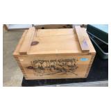 VNTG. WOOD AMMO BOX: THE CLASSIC BY EVAN SPORTS