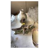 ANTQ. PORCELAIN VASE & CENTERPIECE BOWL