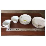 14PC BAVARIA GERMANY: CREAMER, TEA CUP, PLATES