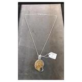 AMMONITE PENDANT ON .925 STERLING CHAIN