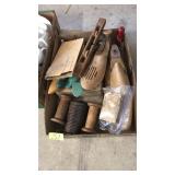 FLAT OF ANTQ. SHOE MAKING SUPPLIES