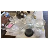 LOT OF CLEAR GLASSWARE