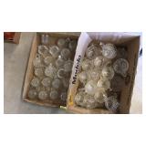 2 BOXES OF PRESSED GLASS PUNCH CUPS