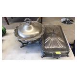 (2) SILVERPLATE SERVERS