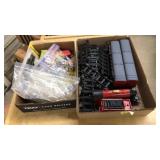 2 FLATS OF ASST. TRAINS & ACCESSORIES