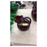 RUBY RED SLANTED PITCHER