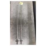 (2) SILVERTONE CROSS PENDANTS ON CHAINS