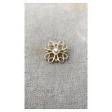 10K GOLD BROOCH WITH PEARL